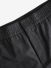 Charcoal Elasticated Waist Smart Joggers Trousers - Image 3 of 8