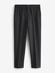 Charcoal Elasticated Waist Smart Joggers Trousers - Image 6 of 8