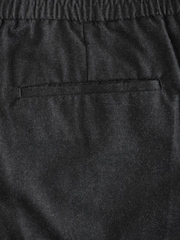 Charcoal Elasticated Waist Smart Joggers Trousers - Image 8 of 8