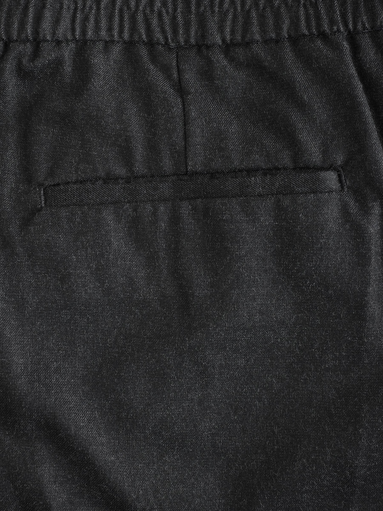 Charcoal Elasticated Waist Smart Joggers Trousers - Image 8 of 8