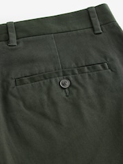 Green Khaki Slim Fit Stretch Printed Soft Touch Chino Trousers - Image 9 of 10