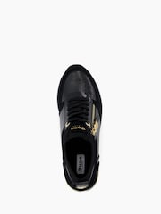 Dune London Black Side Zip Eiline Wedge Trainers - Image 6 of 6
