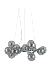 Pacific Black Vecchio Glass Ball And Metal Ceiling Light Pendant - Image 2 of 2