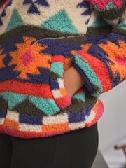 Bright Ikat Borg Half Zip Jacket - Image 5 of 8