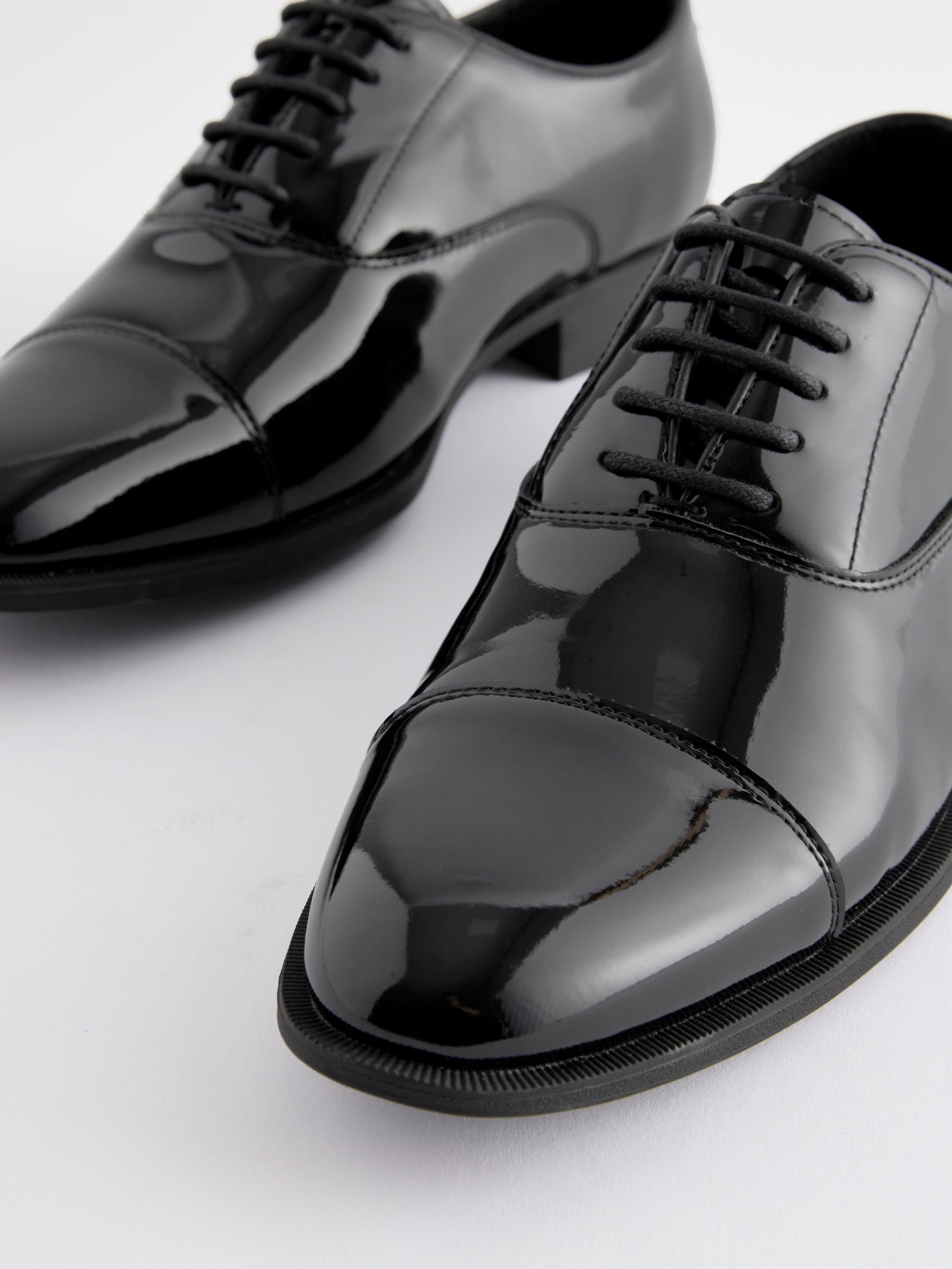 Buy Black Standard Fit Patent Oxford Toe Cap Shoes from Next South