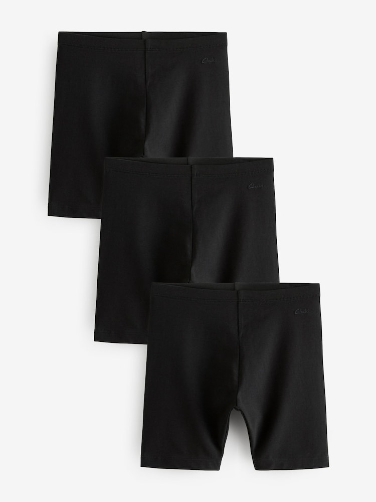 Clarks Black School Jersey Cycling Shorts 3 Pack - Image 1 of 7
