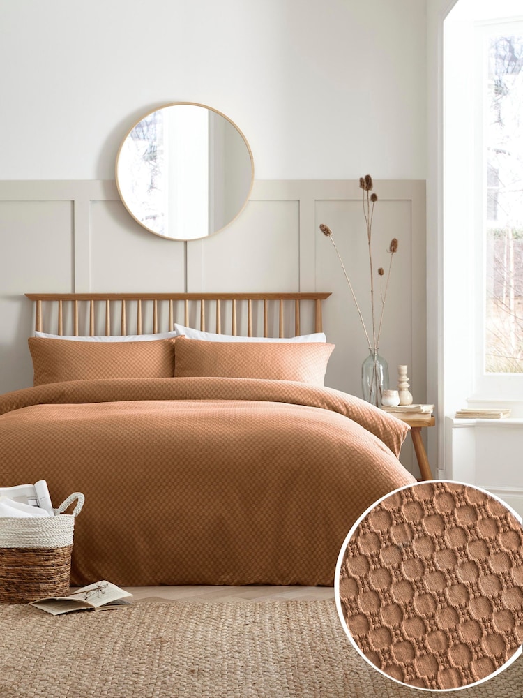 Appletree Brown Santos 100% Cotton Duvet Cover Set - Image 1 of 4