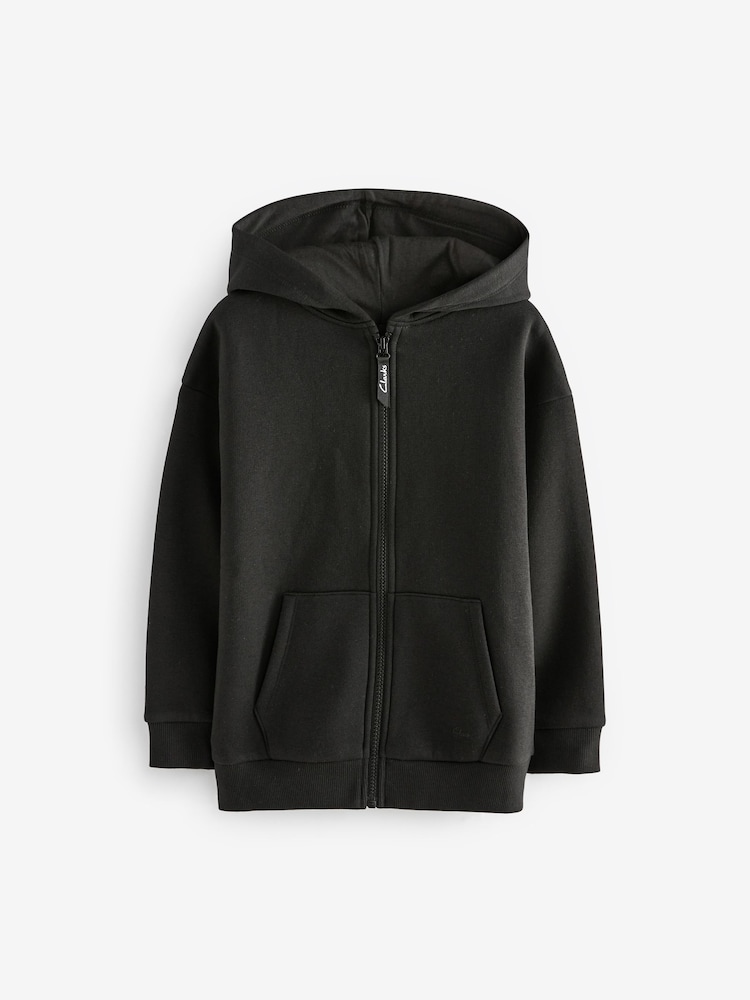 Clarks Black Zip Through Sweat Hoodie - Image 1 of 5
