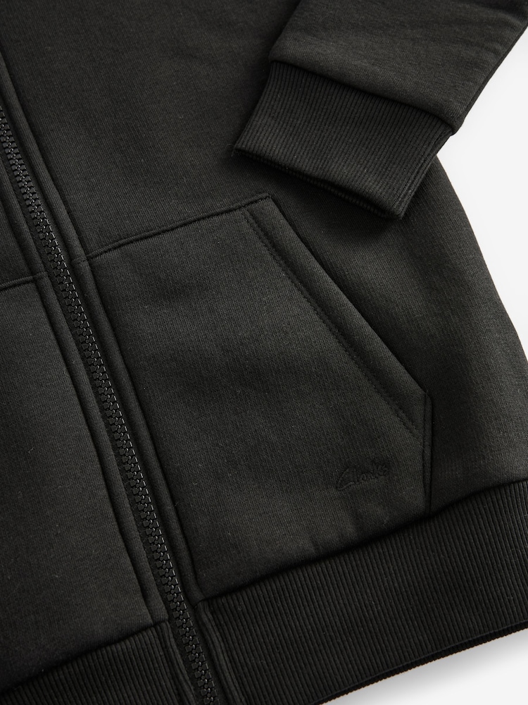 Clarks Black Zip Through Sweat Hoodie - Image 5 of 5