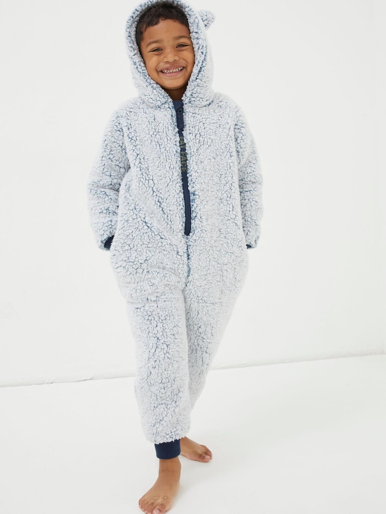 FatFace Blue Wolf Onesie - Image 1 of 3