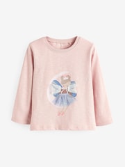 Pink Pretty Fairy 100% Cotton Long Sleeve T-Shirt (3mths-7yrs) - Image 1 of 1