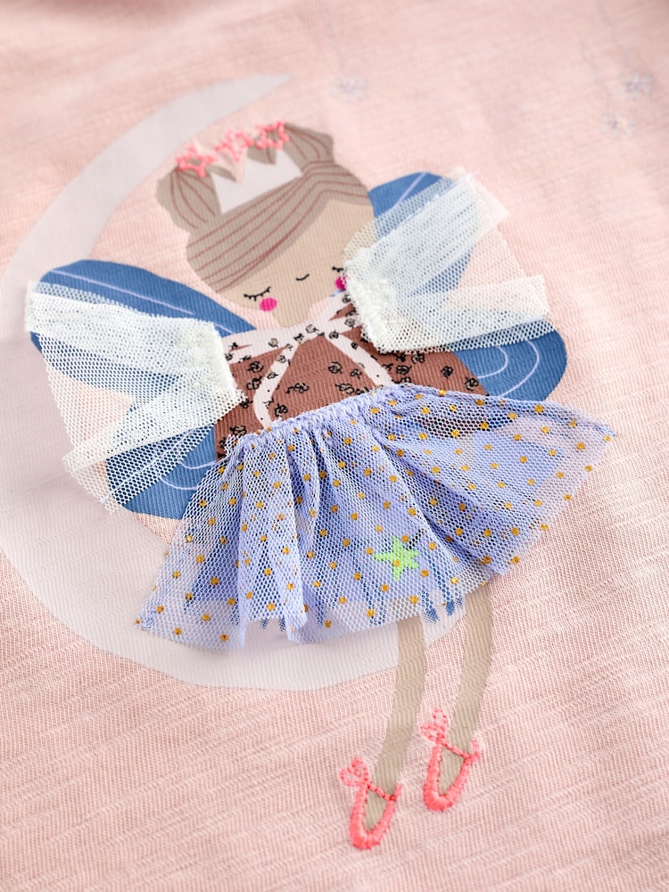 Pink Pretty Fairy 100% Cotton Long Sleeve T-Shirt (3mths-7yrs) - Image 3 of 3