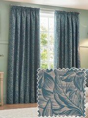 Wylder Wedgewood Grantley Jacquard Pencil Pleat Curtains - Image 1 of 5
