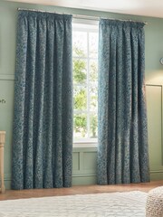 Wylder Wedgewood Grantley Jacquard Pencil Pleat Curtains - Image 2 of 5