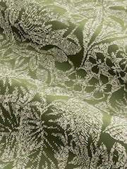 Wylder Olive Bali Botanical Jacquard Eyelet Curtains - Image 4 of 5