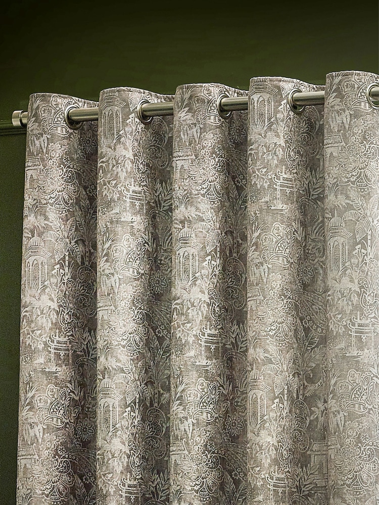 Wylder Linen Bengal Chenille Eyelet Curtains - Image 2 of 5