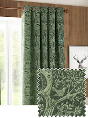 Cortinas de ilhós de chenille Furn Winter Woods - Imagem 1 de 6