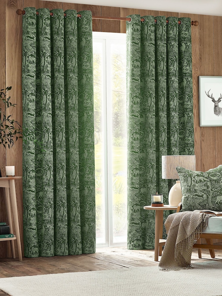 Cortinas de ilhós de chenille Furn Winter Woods - Imagem 2 de 6