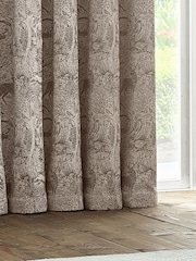 Furn Taupe Winter Woods Chenille Eyelet Curtains - Image 5 of 6