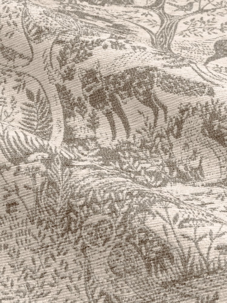 Furn Taupe Winter Woods Chenille Eyelet Curtains - Image 6 of 6