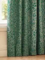 Wylder Emerald Grantley Jacquard Eyelet Curtains - Image 4 of 5