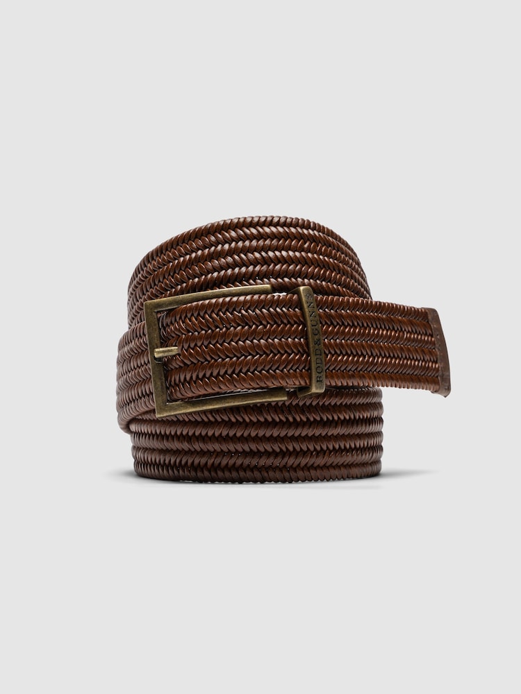 Rodd & Gunn Brown Stirling Stretch Belt - Image 1 of 3