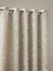 Wylder Natural Bali Botanical Jacquard Eyelet Curtains - Image 2 of 5