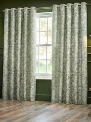 Wylder Sage Bengal Chenille Eyelet Curtains - Image 5 of 5