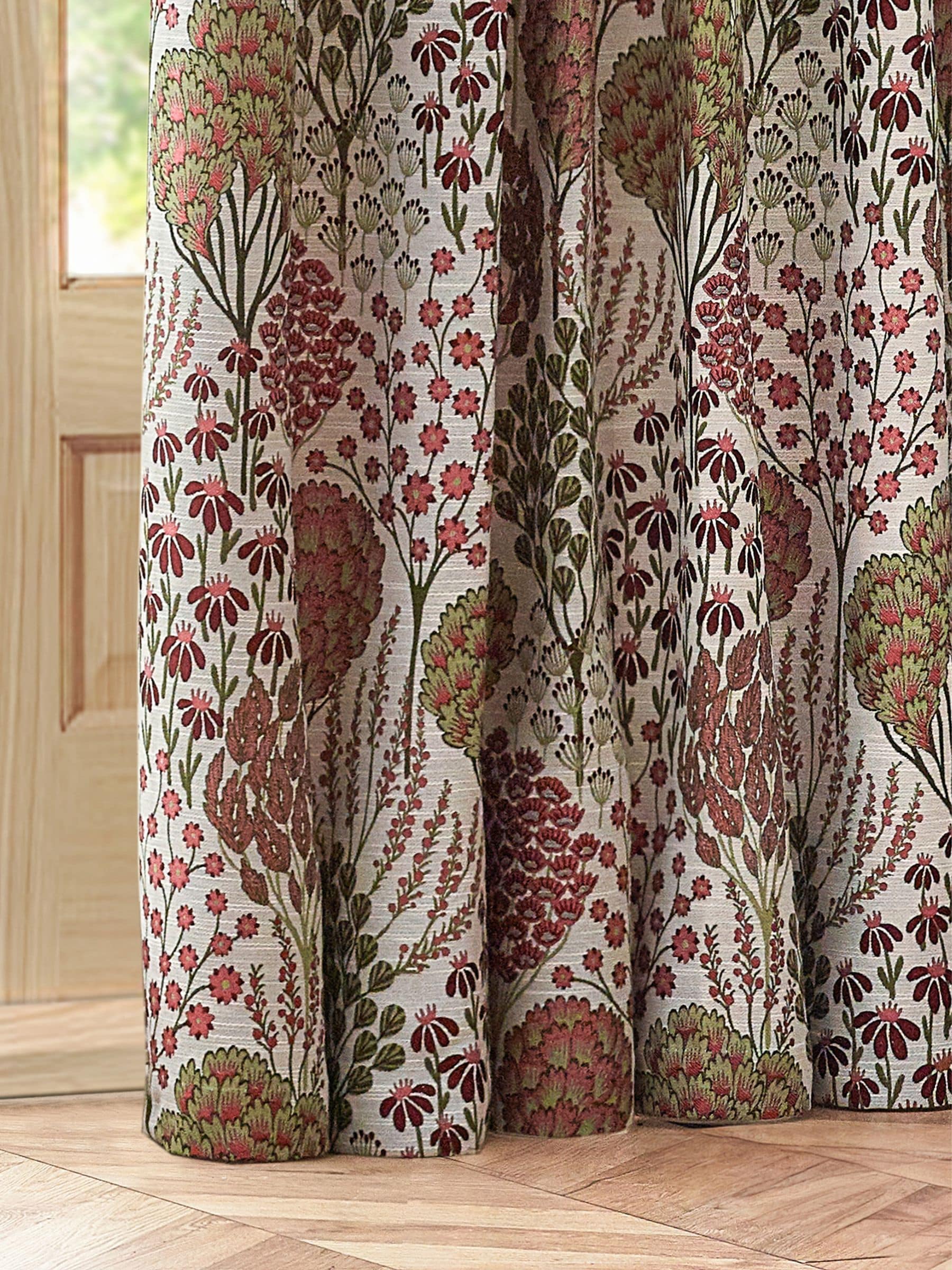 Buy Wylder Rednut Ophelia Floral Jacquard Lined Pencil Pleat