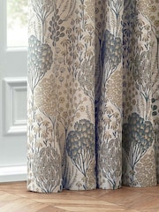 Wylder Wedgewood Ophelia Floral Jacquard Lined Pencil Pleat Curtains - Image 3 of 5