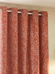 Wylder Brick Grantley Jacquard Eyelet Curtains - Image 3 of 5
