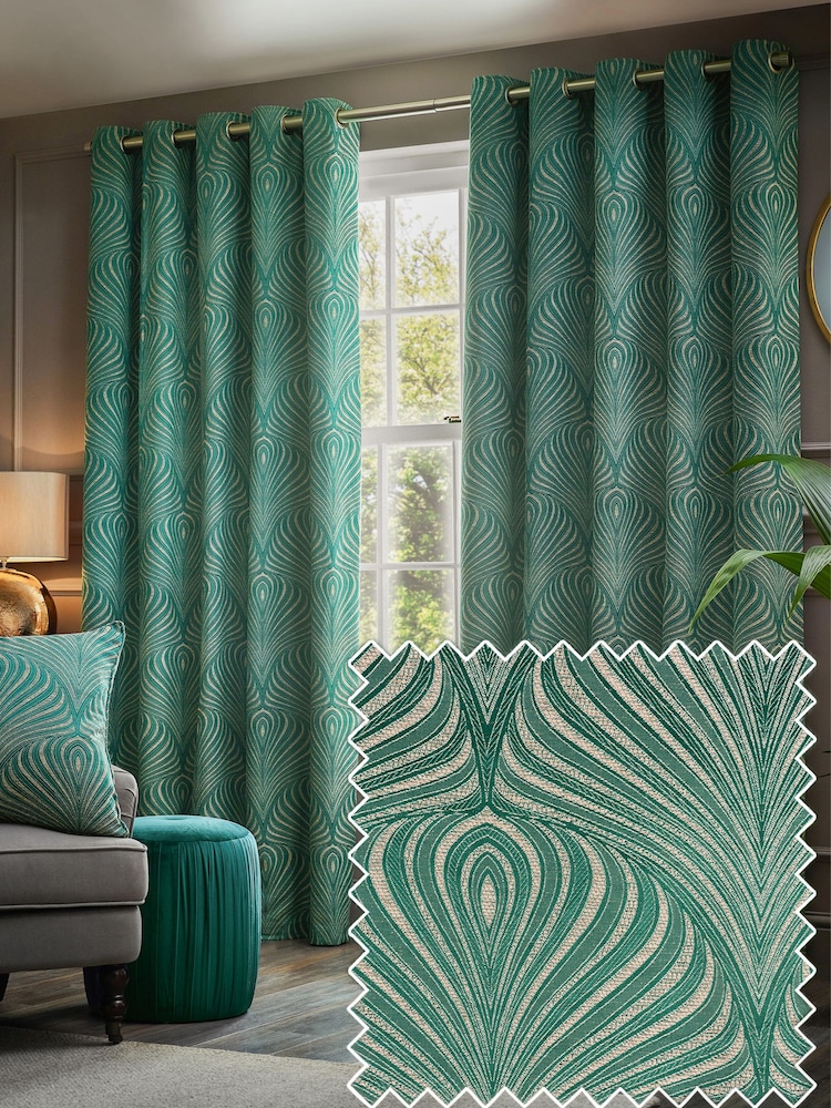 Paoletti Gatsby Jacquard zavese z obročki - Slika 1 iz 5 Paoletti Gatsby Jacquard zavese z obročki - Slika 1 iz 5
