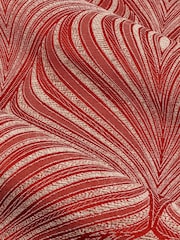 Paoletti Terracotta Gatsby Jacquard Eyelet Curtains - Image 4 of 5