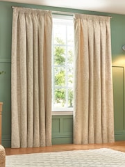 Wylder Natural Grantley Jacquard Pencil Pleat Curtains - Image 2 of 5