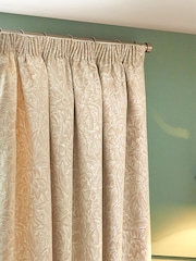 Wylder Natural Grantley Jacquard Pencil Pleat Curtains - Image 4 of 5