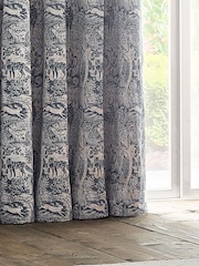 Furn Midnight Winter Woods Chenille Eyelet Curtains - Image 5 of 6