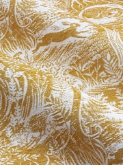 Furn Ochre Winter Woods Chenille Eyelet Curtains - Image 4 of 4