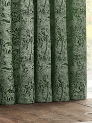 Wylder Green Pomegranate Floral Jacquard Pencil Pleat Curtains - Image 3 of 5