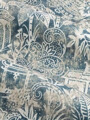 Wylder Wedgewood Bengal Chenille Eyelet Curtains - Image 4 of 5