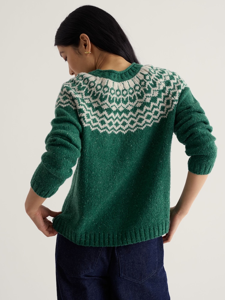 Seasalt Cornwall Green Port Kinnis Merino Jumper - Image 2 of 4 Seasalt Cornwall Green Port Kinnis Merino Jumper - Image 2 of 4