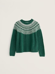 Seasalt Cornwall Green Port Kinnis Merino Jumper - Image 3 of 4