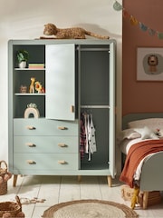 Sage Green Kids Alix Double, 3 drawers Wardrobe - Image 2 of 13