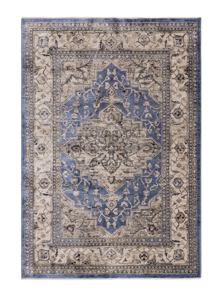 Asiatic Rugs Blue Sovereign Vintage Floral Rug - Image 2 of 4