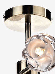 Dar Lighting Brass Seattle 8 Light Semi Flush Fitting Ceiling Light - Image 4 of 4