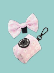 Pawsome Paws Boutique Pink Dog Poo Bag Holder And Bow Tie Set - Image 2 of 5