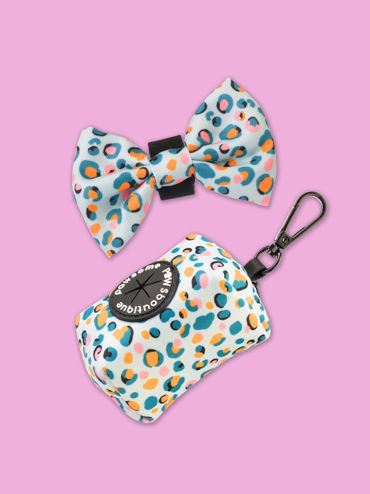Pawsome Paws Boutique Blue Dog Poo Bag Holder And Bow Tie Set - Image 2 of 5