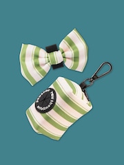 Pawsome Paws Boutique Green Dog Poo Bag Holder And Bow Tie Set - Image 2 of 5