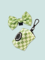 Pawsome Paws Boutique Dark Green Dog Poo Bag Holder And Bow Tie Set - Image 2 of 5