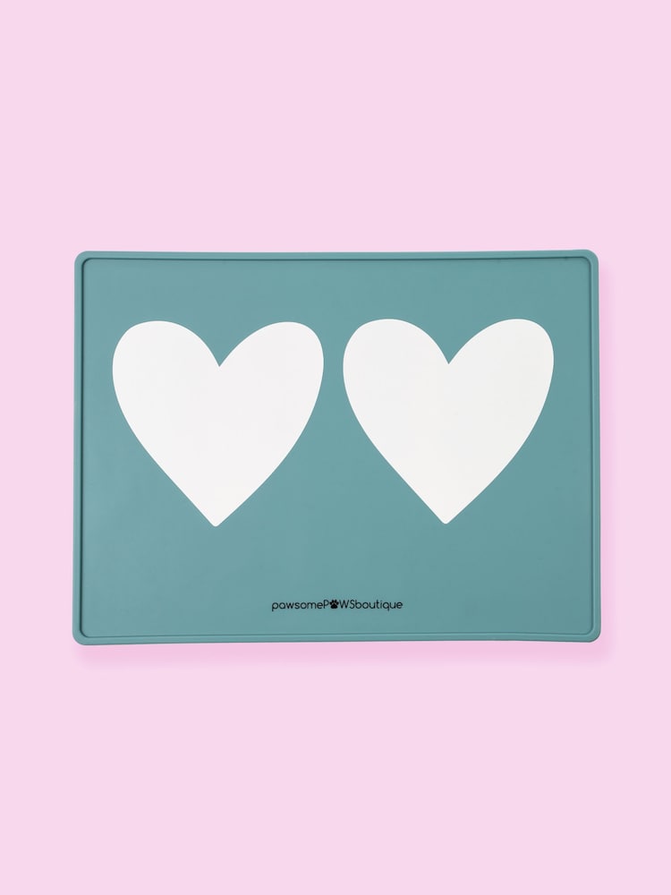 Pawsome Paws Boutique Teal Green Silicone Pet Placemat - Image 2 of 5