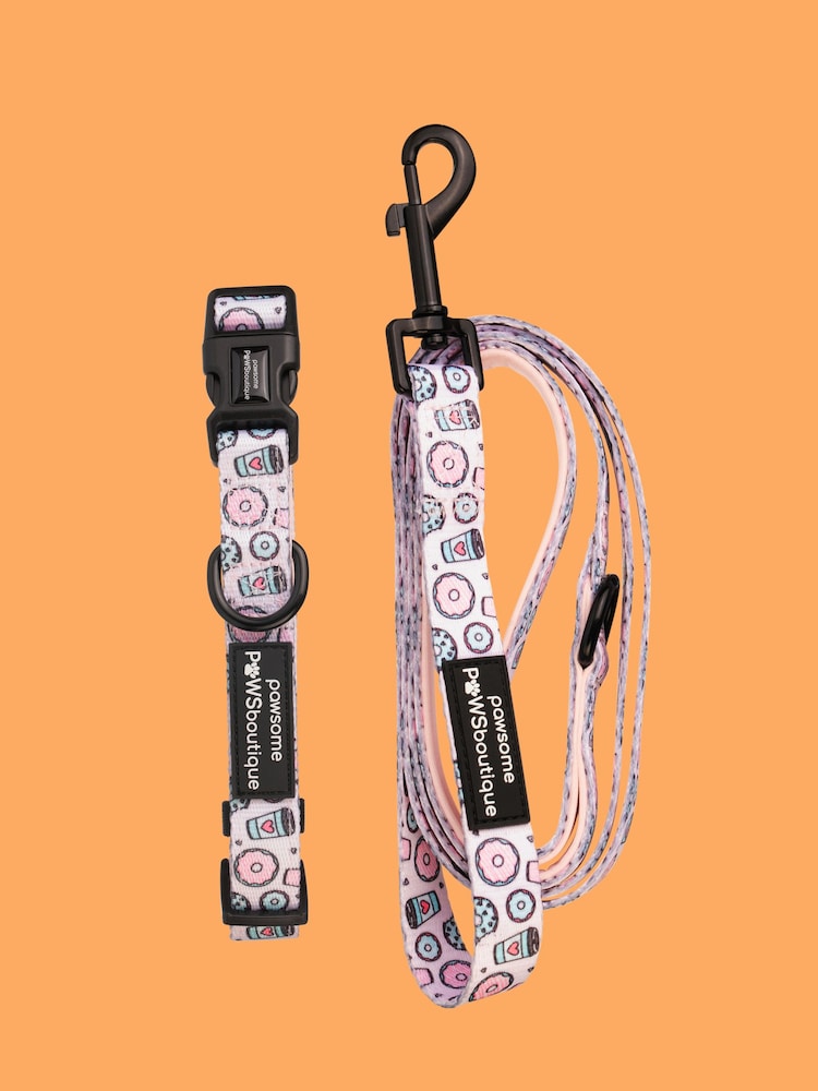 Pawsome Paws Boutique Pink Blue Dog Collar And Lead Set - Image 2 of 4